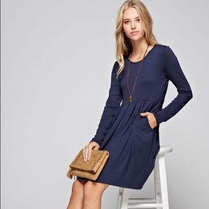 Long sleeve dress, color: Navy XXL 14/16,
